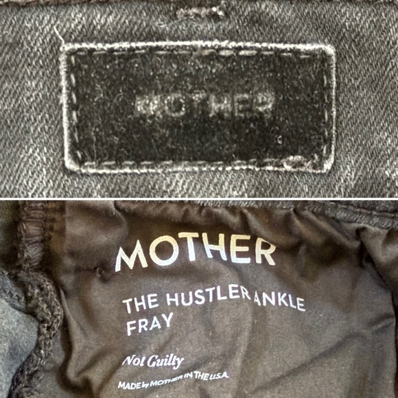Mother Jeans The Hustler Ankle Fray High Denim Casual Comfort Not Guilty Black - Picture 10 of 14